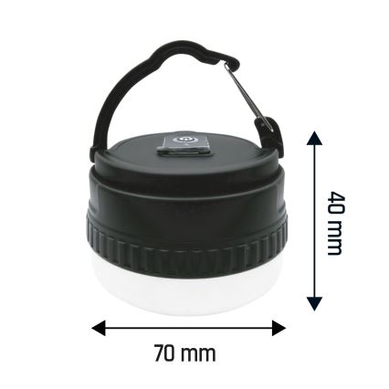 Lampada portatile ricaricabile a LED LUMINA POCKET LED/5V 500 mAh nera
