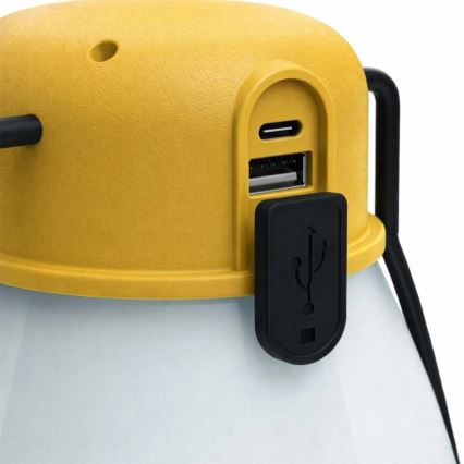 Lampada LED portatile ricaricabile dimmerabile con funzione powerbank LUMINA MINIO LED/5V 1800 mAh IP44 gialla