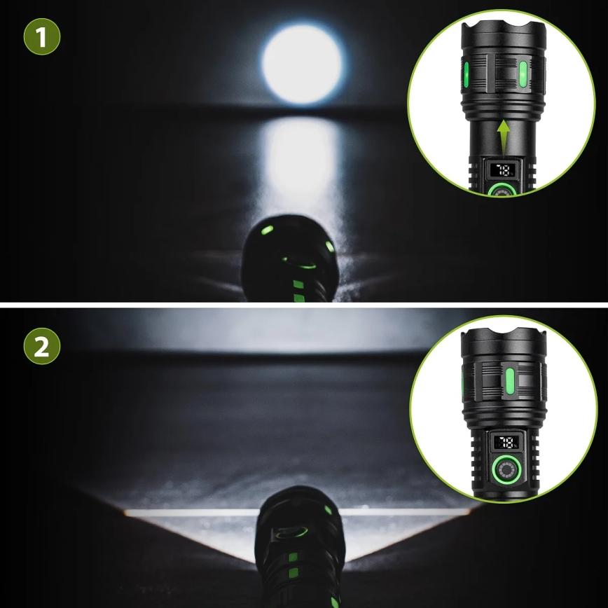 Lanterna ricaricabile dimmerabile a LED con funzione power bank LED/20W/5V IP44 1200 lm 5000 mAh