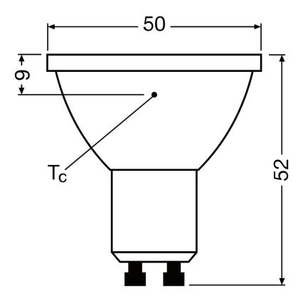 Lampadina LED dimmerabile a riflettore PAR16 GU10/7W/230V 2700K 120° CRI 90 - Ledvance