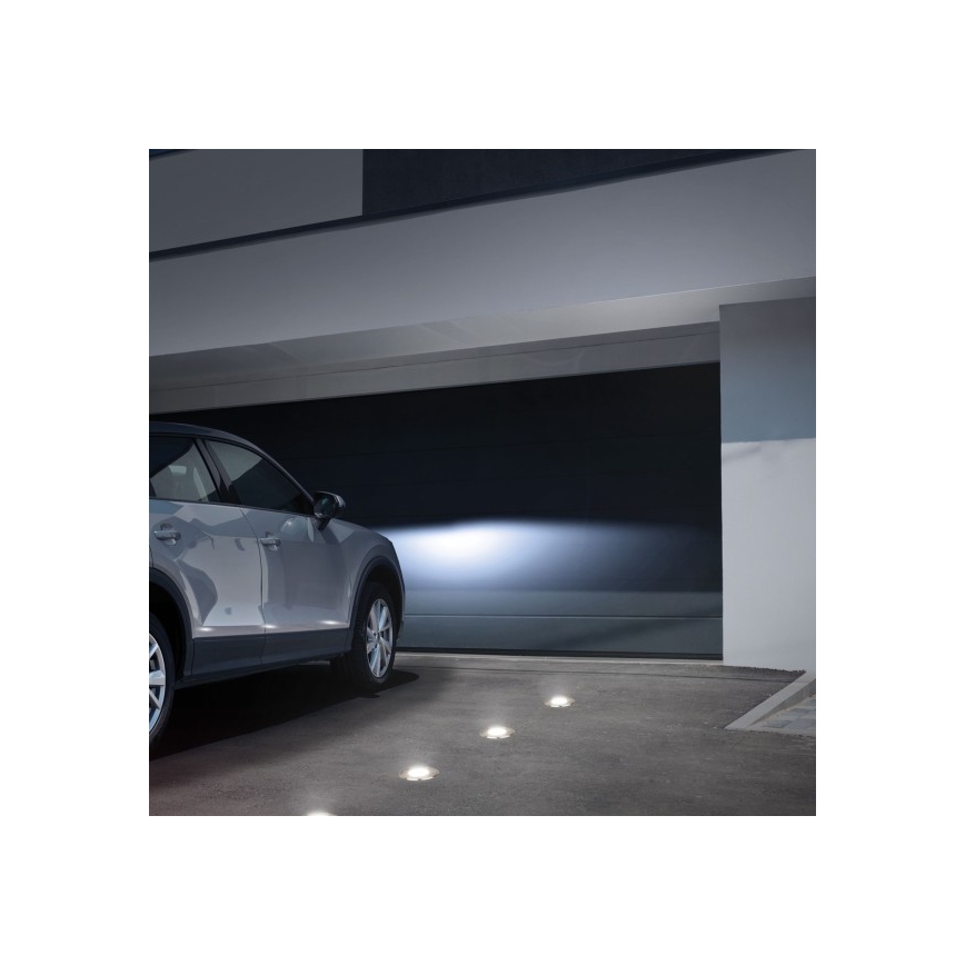 Lampada segnapasso da esterno LUKKA CONNECT 1xGU10/4W/230V IP67 cromo opaco arrotondato