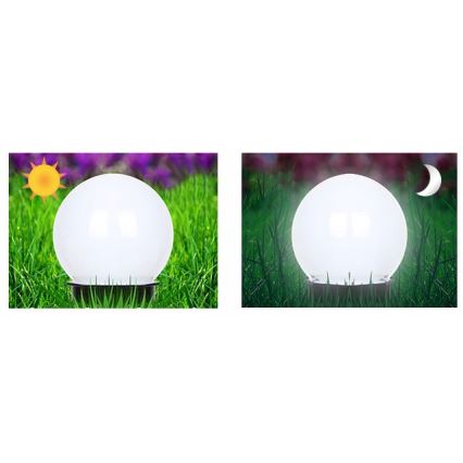 Lampada solare a LED, 1,2 V, 6500 K, 200 mAh, Ø 10 cm, IP44, bianco/nero