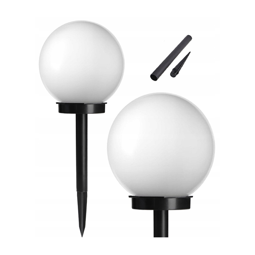 Lampada solare a LED, 1,2 V, 6500 K, 200 mAh, Ø 10 cm, IP44, bianco/nero