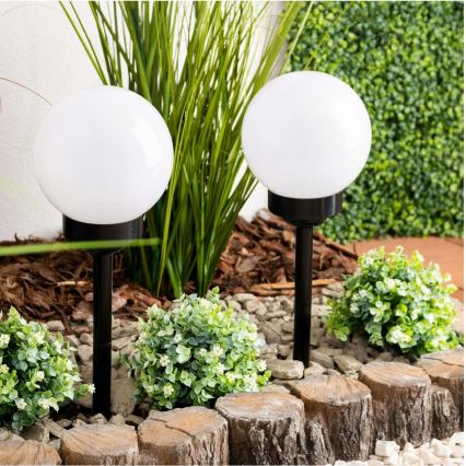 Lampada solare a LED, 1,2 V, 6500 K, 200 mAh, Ø 15 cm, IP44, bianco/nero