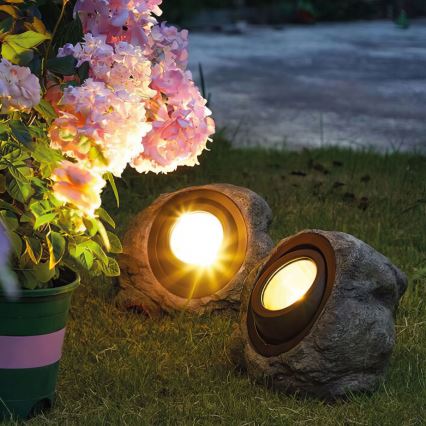 Lampada solare a LED 1,2V 1000 mAh IP44 in pietra