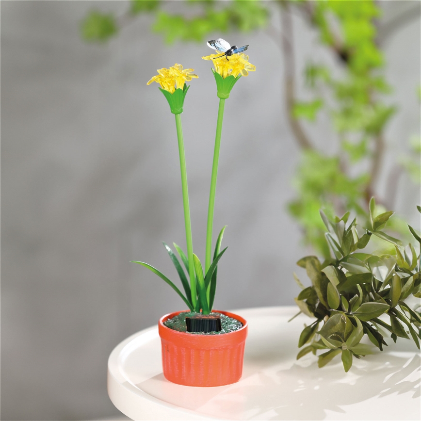 Lampada solare a LED/1,2V 200 mAh IP44 a forma di fiore
