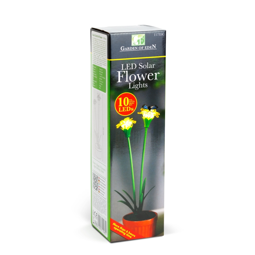 Lampada solare a LED/1,2V 200 mAh IP44 a forma di fiore