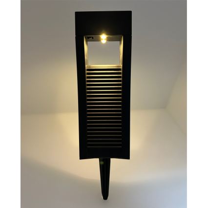Lampada solare a LED 2x LED, 1,2 V, 200 mAh, IP44, nera