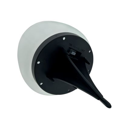 Lampada solare a LED con 2 LED, 1,2 V, 300 mAh, IP44, nera/bianca