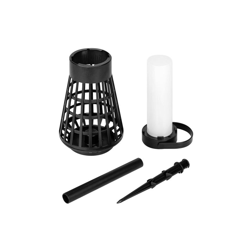 Lampada solare a LED con sensore 2 in 1 LED/1W/3,7V IP54 300 mAh nera