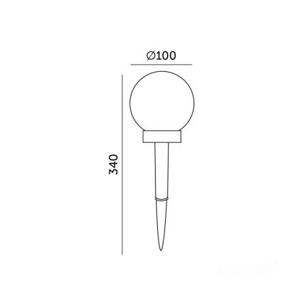 Lampada solare a LED con sensore SPHERE LED/1,2V 4000K IP44 40 mAh diam. 10 cm