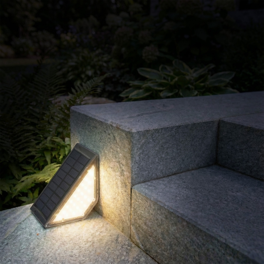 Lampada solare a LED ELI LED/4,5W/3,7V 500 mAh IP44 nera
