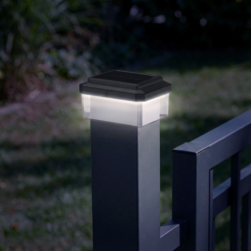 Lampada solare a LED ELVO LED/4,5W/1,2V 300 mAh IP44 nera