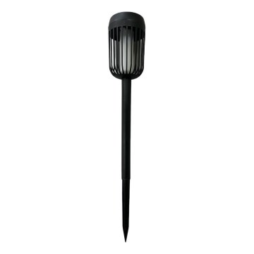 Lampada solare a LED FLAME, 1,2 V, 100 mAh, 1800 K, 37 cm, IP44, nero