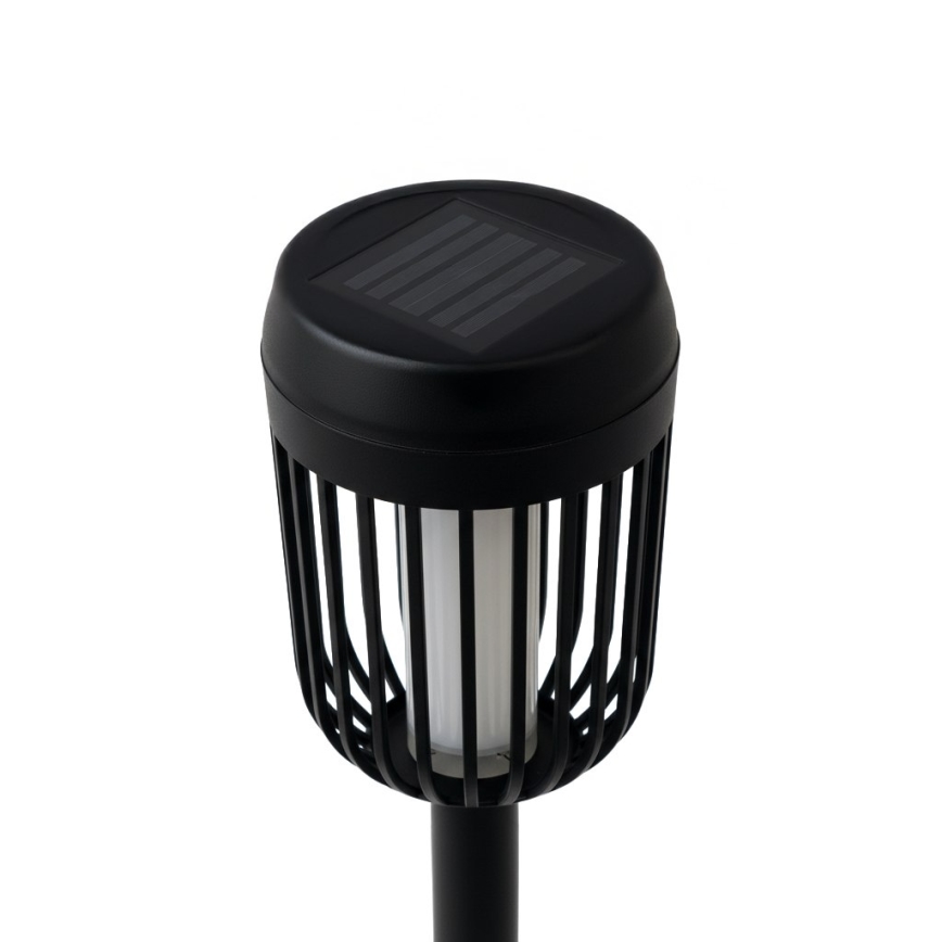 Lampada solare a LED FLAME, 1,2 V, 100 mAh, 1800 K, 37 cm, IP44, nero
