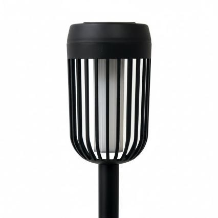 Lampada solare a LED FLAME, 1,2 V, 100 mAh, 1800 K, 37 cm, IP44, nero