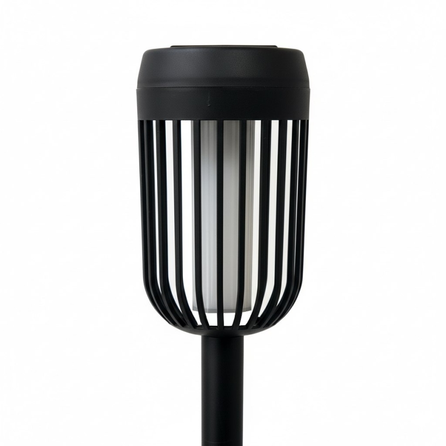 Lampada solare a LED FLAME, 1,2 V, 100 mAh, 1800 K, 37 cm, IP44, nero