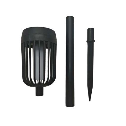 Lampada solare a LED FLAME, 1,2 V, 100 mAh, 1800 K, 37 cm, IP44, nero