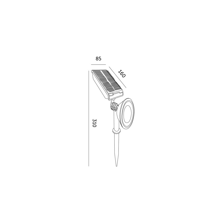 Lampada solare a LED LANCE LED/3,7V 6000K IP44 1500 mAh