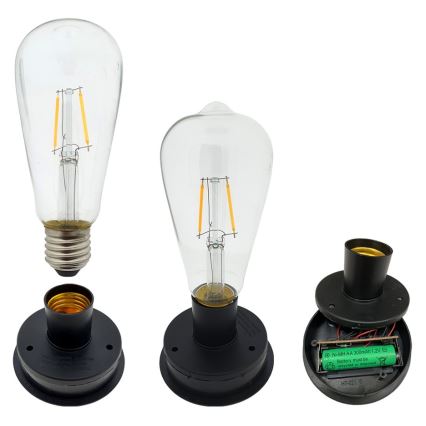 Lampada solare a LED MOLLY 1xE27/1,2V IP44