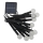Lampada solare a LED RGB 10xLED/1,2V 300 mAh IP44 nera