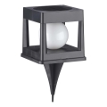 Lampada solare CUBO LED/3,7V 1200 mAh IP44 nera