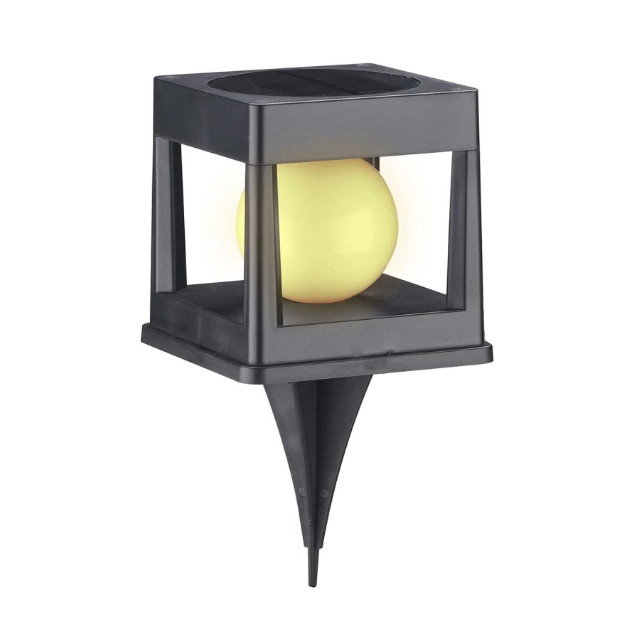 Lampada solare CUBO LED/3,7V 1200 mAh IP44 nera