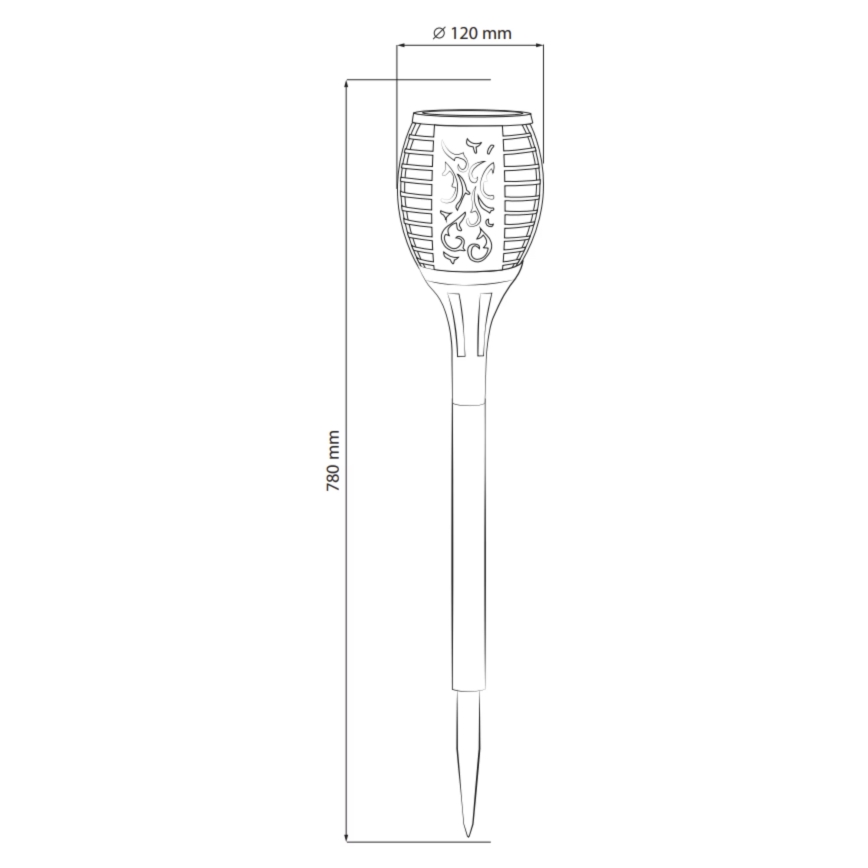 Lampada solare da esterno a LED FUEGO BIG LED/1,2V IP44