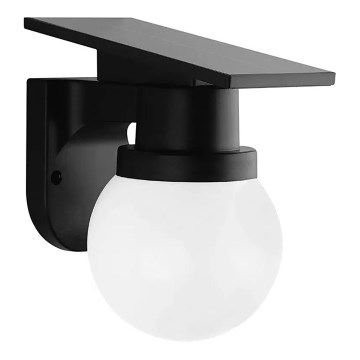 Lampada solare da parete a LED 3,7 V 3000/4000/6400K IP54 1800 mAh nera + telecomando