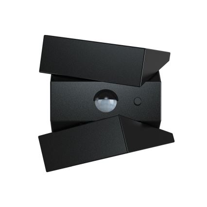 LED Lampada solare da parete con sensore LED/2,5W/3,7V 3000/4000/6000K IP65 1200 mAh nera