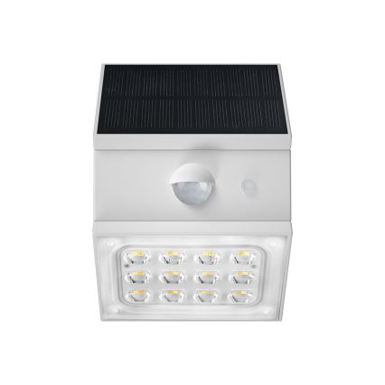 Lampada solare da parete con sensore, LED 2,5W/3,7V, 3000/4000/6000K, IP65, 1200 mAh, bianca