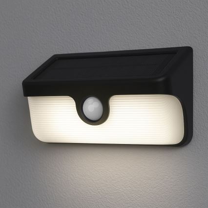 Lampada solare da parete a LED con sensore LINK LED/5W/3,7V 2000 mAh IP65 nera