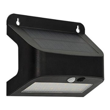 Lampada solare da parete a LED con sensore SOLTO LED/6W/3,7V 4000K IP54 2400 mAh nero