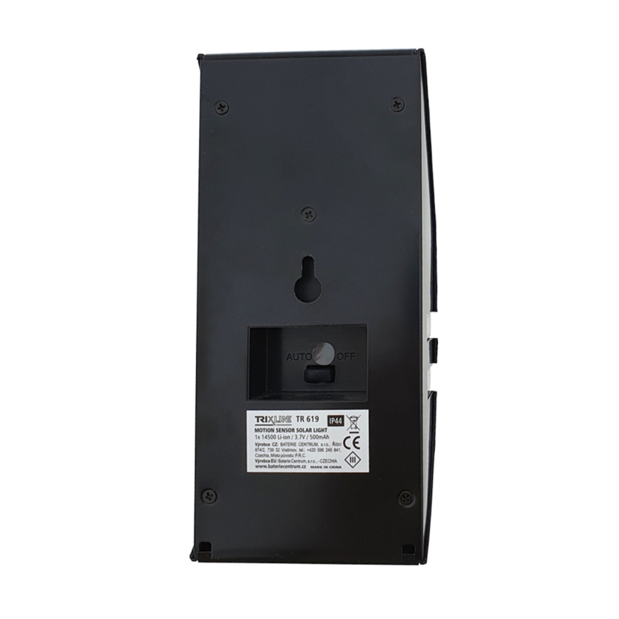 Lampada da parete solare LED con sensore LED/3,7V 500 mAh IP44 nero