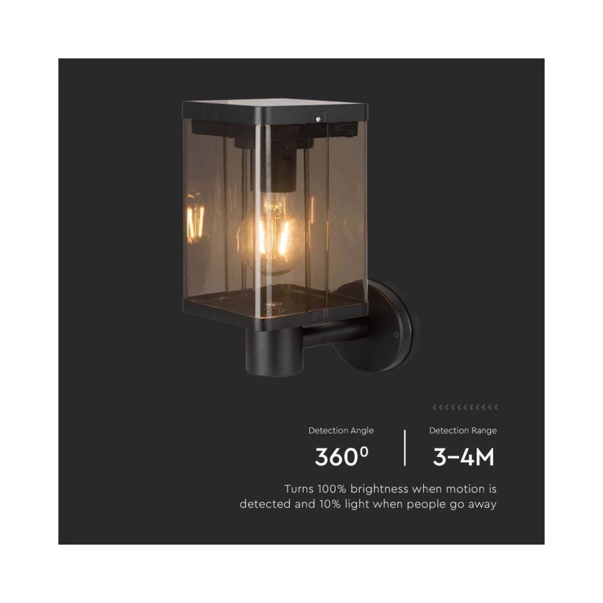 Lampada da parete solare LED da esterno con sensore LED/2,5W/3,7V 3000K IP54 2000 mAh