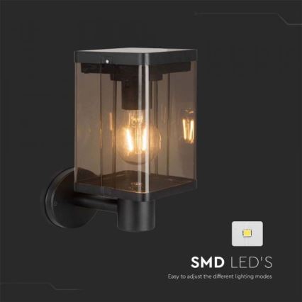 Lampada da parete solare LED da esterno con sensore LED/2,5W/3,7V 3000K IP54 2000 mAh
