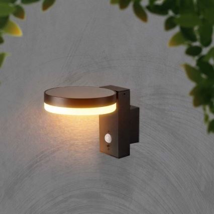 Lampada da parete solare LED da esterno con sensore LED/5,5W/3,7V 3000K IP54 2000 mAh
