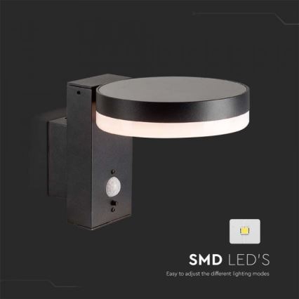 Lampada da parete solare LED da esterno con sensore LED/5,5W/3,7V 3000K IP54 2000 mAh