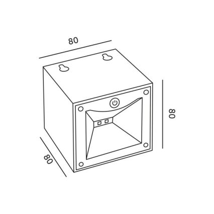 Lampada solare da parete QUERK LED/1,2V 3000/4000K IP54 800 mAh