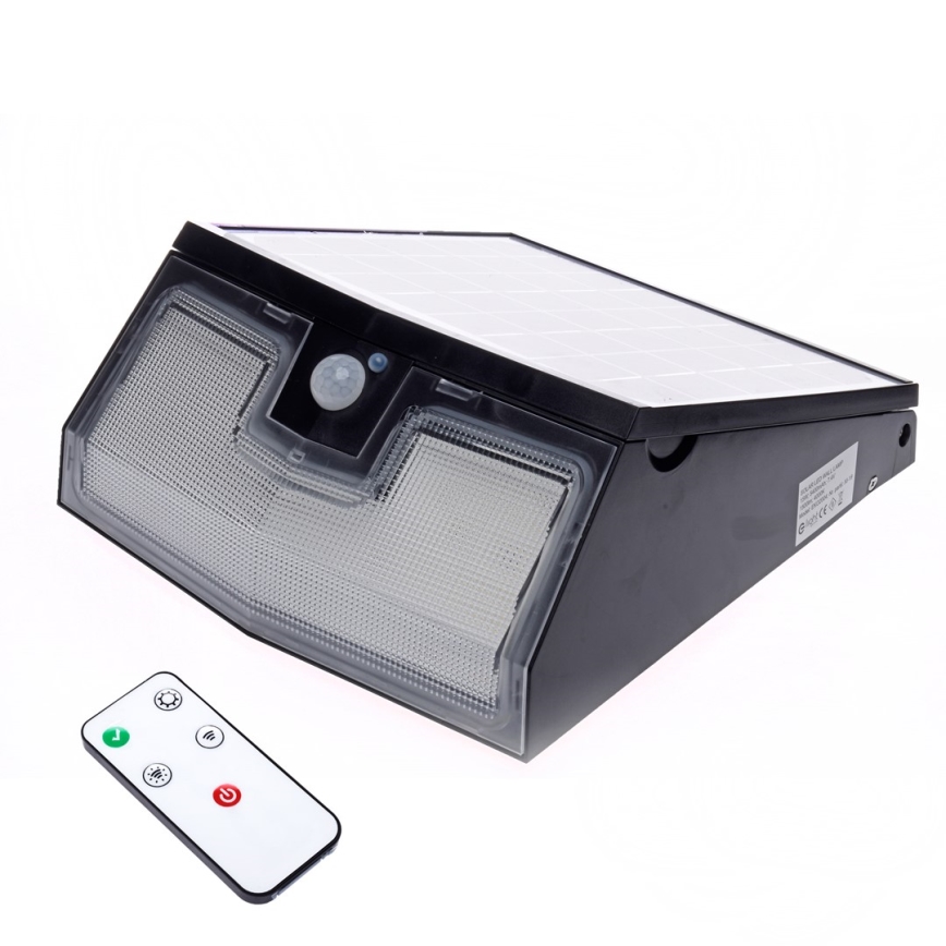 Lampada solare dimmerabile a LED con sensore di movimento e crepuscolare LED/15W/5400 mAh 7,4V IP65 + telecomando