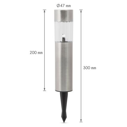 Lampada solare LED/1x2/3AAA IP44