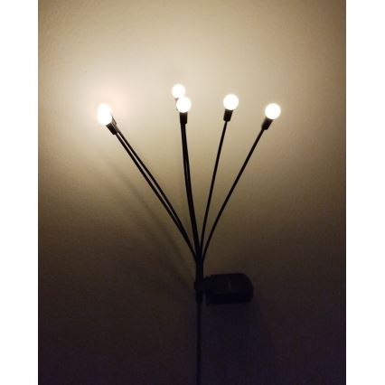 Lampada solare LED 6xLED/1,2V 300 mAh IP44 nero