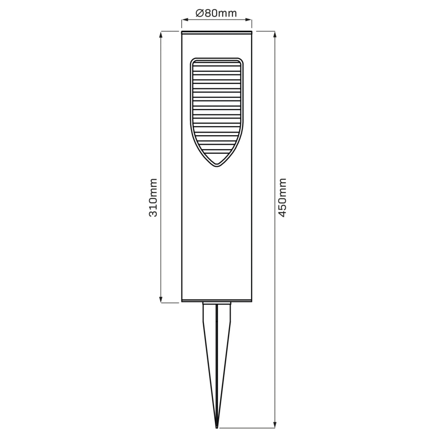 Lampada solare LED ADDIS LED/1,2V 600 mAh IP44 nera