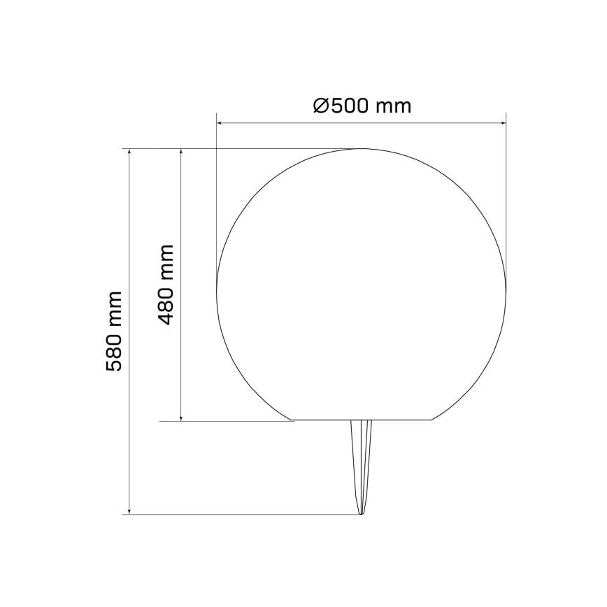 Lampada solare LED BALL LED/3,7V 2000 mAh diametro 50 cm IP65 bianco