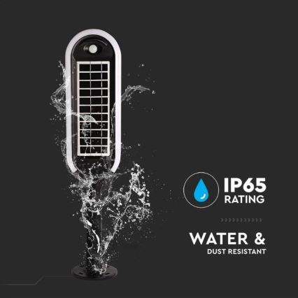 Lampada solare LED con sensore BOLLARD LED/5W/5,5V 70 cm 3000K IP65 2000 mAh