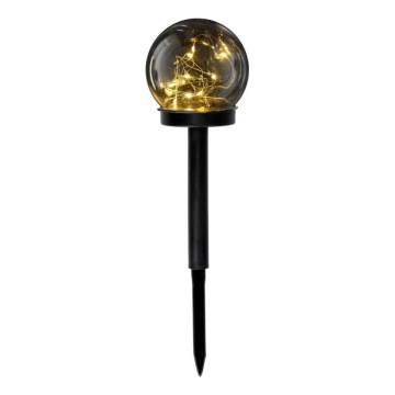 Lampada solare LED con sensore GLEAM LED/1,2V 3000K IP44 40 mAh fumé/nero