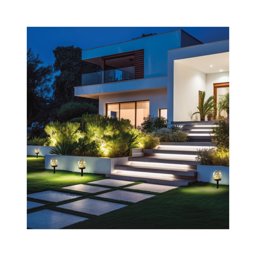 Lampada solare LED con sensore GLEAM LED/1,2V 3000K IP44 40 mAh trasparente/nera