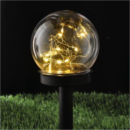 Lampada solare LED con sensore GLEAM LED/1,2V 3000K IP44 40 mAh trasparente/nera