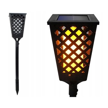 Lampada solare LED con sensore LED/0,6W/5,5V IP65 600 mAh 107 cm nera