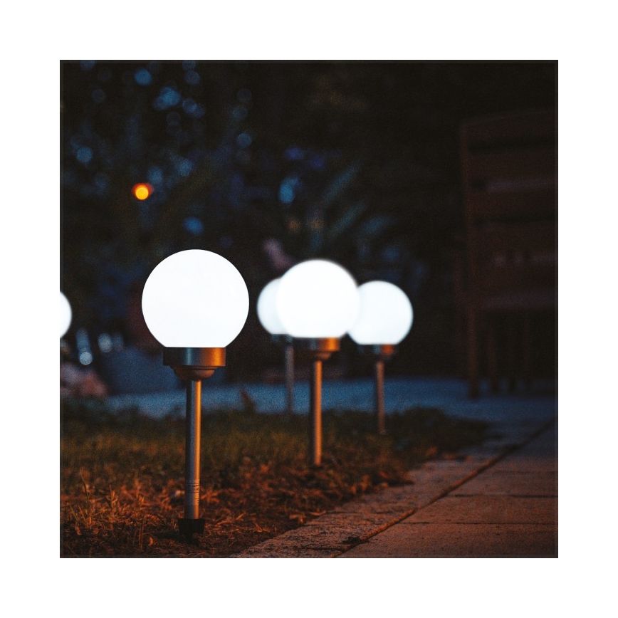 Lampada solare LED con sensore SPHERE LED/1,2V 4000K IP44 200 mAh Ø 20 cm